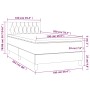 Giroletto a Molle con Materasso Crema 100x200 cm in Tessuto