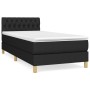 Giroletto a Molle con Materasso Nero 90x190 cm in Tessuto
