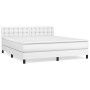 Giroletto a Molle con Materasso Bianco 160x200 cm in Similpelle