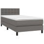 Giroletto a Molle con Materasso Grigio 100x200 cm in Similpelle