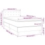 Giroletto a Molle con Materasso Grigio 100x200 cm in Similpelle