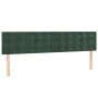 Giroletto a Molle con Materasso Verde Scuro 200x200 cm Velluto