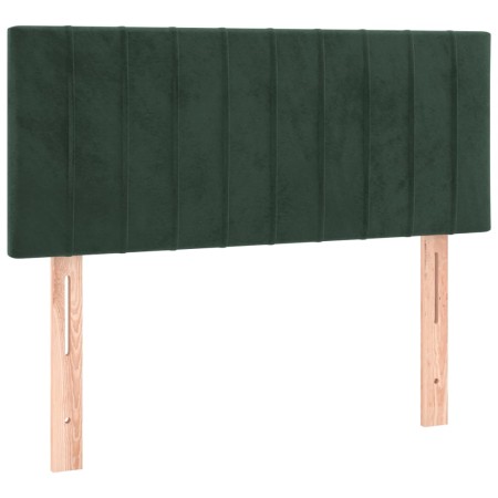 Giroletto a Molle con Materasso Verde Scuro 120x200 cm Velluto