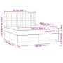 Giroletto a Molle con Materasso Grigio Chiaro180x200 cm Tessuto
