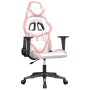 Sedia da Gaming Bianco e Rosa in Similpelle