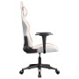 Sedia da Gaming Bianco e Rosa in Similpelle