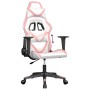 Sedia da Gaming Bianco e Rosa in Similpelle