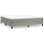Giroletto a Molle con Materasso Grigio Chiaro 180x200cm Velluto