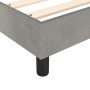 Giroletto a Molle con Materasso Grigio Chiaro 180x200cm Velluto