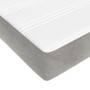 Giroletto a Molle con Materasso Grigio Chiaro 180x200cm Velluto