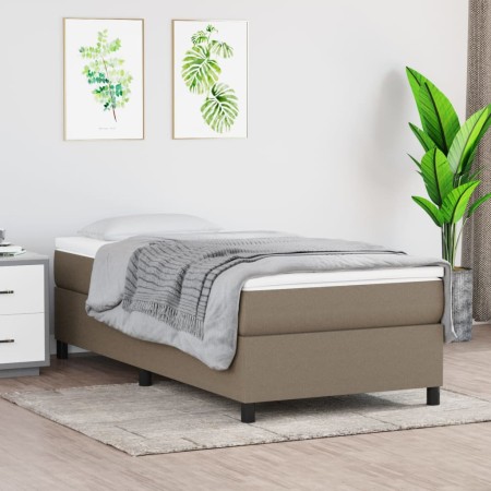 Giroletto a Molle con Materasso Tortora 100x200 cm in Tessuto