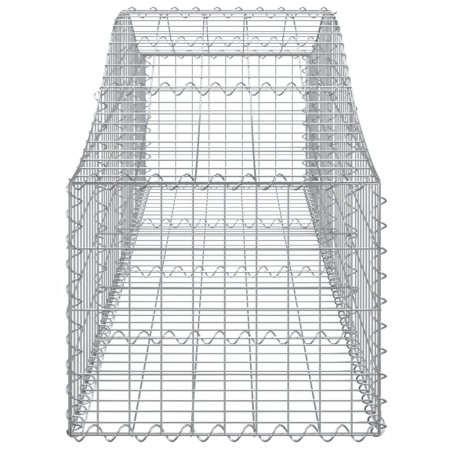 Cesti Gabbioni ad Arco 2 pz 200x50x40/60 cm Ferro Zincato