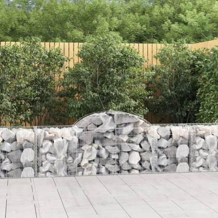 Cesti Gabbioni ad Arco 20 pz 200x50x60/80 cm Ferro Zincato