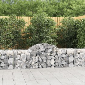 Cesti Gabbioni ad Arco 9 pz 200x50x60/80 cm Ferro Zincato