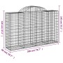 Cesti Gabbioni ad Arco 15 pz 200x50x120/140 cm Ferro Zincato