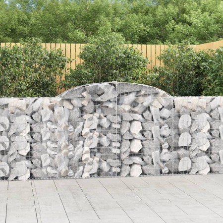 Cesti Gabbioni ad Arco 3 pz 300x30x100/120 cm Ferro Zincato