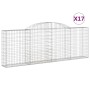 Cesti Gabbioni ad Arco 17 pz 300x30x100/120 cm Ferro Zincato