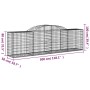 Cesti Gabbioni ad Arco 4 pz 300x50x80/100 cm Ferro Zincato
