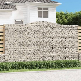 Cesti Gabbioni ad Arco 6 pz 400x30x220/240 cm Ferro Zincato