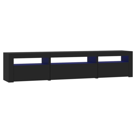 Mobile Porta TV con Luci LED Nero 195x35x40 cm