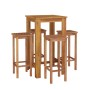 Set da Bar da Giardino 5 pz in Legno Massello di Acacia