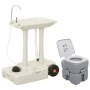 Set Toilette da Campeggio Portatile e Supporto Lavamani