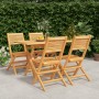 Set da Pranzo per Giardino 5 pz in Legno Massello di Teak