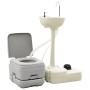 Set Toilette Portatile Campeggio Supporto Lavamani Tanica Acqua