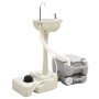 Set Toilette Portatile Campeggio Supporto Lavamani Tanica Acqua