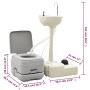 Set Toilette Portatile Campeggio Supporto Lavamani Tanica Acqua