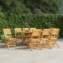 Sedie da Giardino Pieghevoli 8pz 47x62x90cm Legno Massello Teak