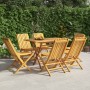 Sedie da Giardino Pieghevoli 6pz 47x47x89cm Legno Massello Teak