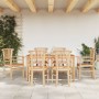 Set da Pranzo da Giardino 7 pz in Legno Massello di Teak