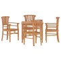 Set da Pranzo per Giardino 5 pz in Legno Massello di Teak