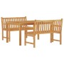 Set da Pranzo per Giardino 3 pz in Legno Massello di Teak