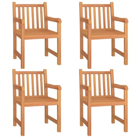 Set da Pranzo per Giardino 5 pz in Legno Massello di Teak