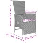 Set da Pranzo da Giardino 7 pz con Cuscini Beige in Polyrattan