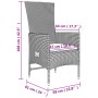 Set da Pranzo da Giardino 7 pz con Cuscini Beige in Polyrattan