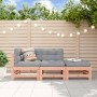 Set Divani Giardino 3pz con Cuscini Legno Massello di Douglas
