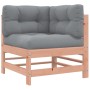 Set Divani Giardino 3pz con Cuscini Legno Massello di Douglas