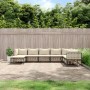 Set Divani da Giardino 8 pz con Cuscini Antracite in Polyrattan