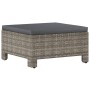 Set Divani da Giardino 8 pz con Cuscini in Polyrattan Grigio