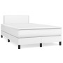 Giroletto a Molle con Materasso Bianco 120x200 cm in Similpelle