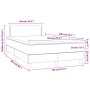 Giroletto a Molle con Materasso Bianco 120x200 cm in Similpelle