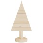 Alberi di Natale Decorativi in Legno 2pz 30cm Massello di Pino