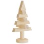 Alberi di Natale Decorativi in Legno 2pz 30cm Massello di Pino