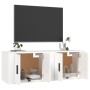 Mobili Porta TV a Parete 2 pz Bianco 57x34,5x40 cm