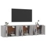 Mobili Porta TV a Parete 3 pz Grigio Sonoma 57x34,5x40 cm