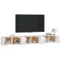 Mobili Porta TV a Parete 3 pz Bianco 100x34,5x40 cm