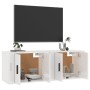 Mobili Porta TV a Parete 2 pz Bianco Lucido 57x34,5x40 cm